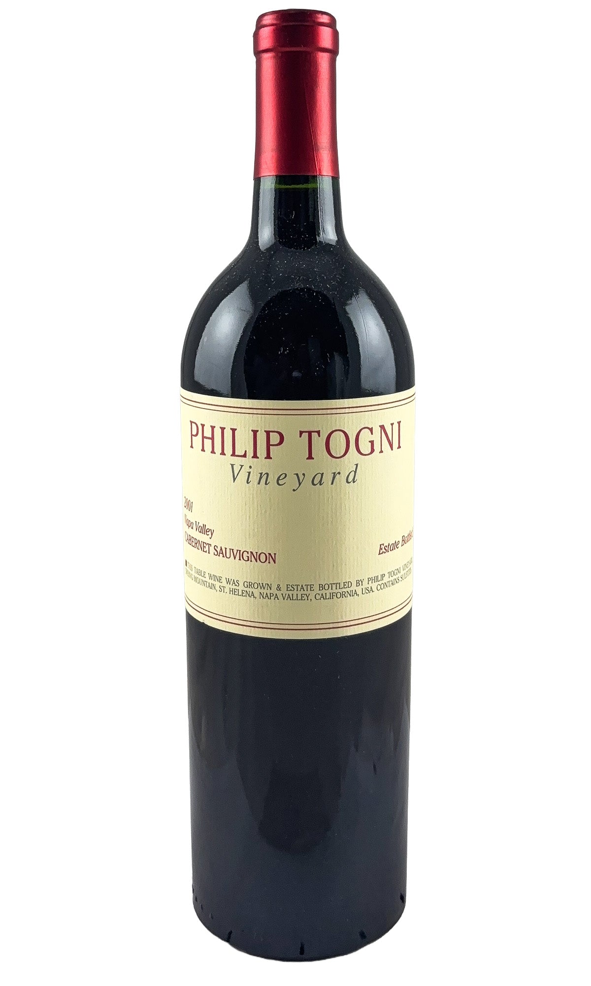 Bottle of Philip Togni, Cabernet Sauvignon, 2001 - Red Wine - Flatiron Wines & Spirits - New York