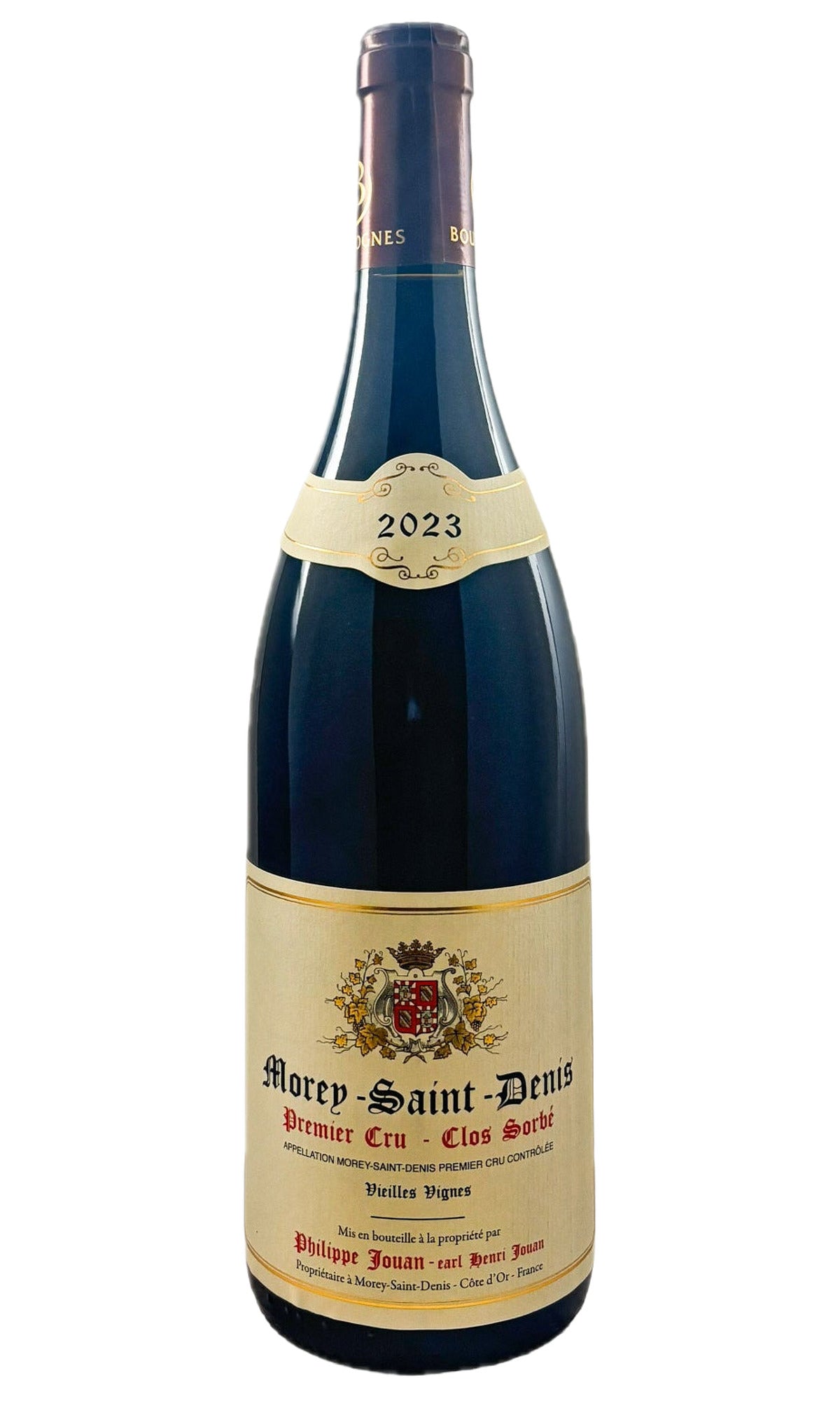 Bottle of Philippe Jouan, Morey-Saint-Denis 1er Cru Clos Sorbes Vieilles Vignes, 2023 - Red Wine - Flatiron Wines & Spirits - New York