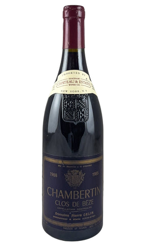 Bottle of Pierre Gelin, Chambertin Clos de Beze Grand Cru, 1988 - Red Wine - Flatiron Wines & Spirits - New York