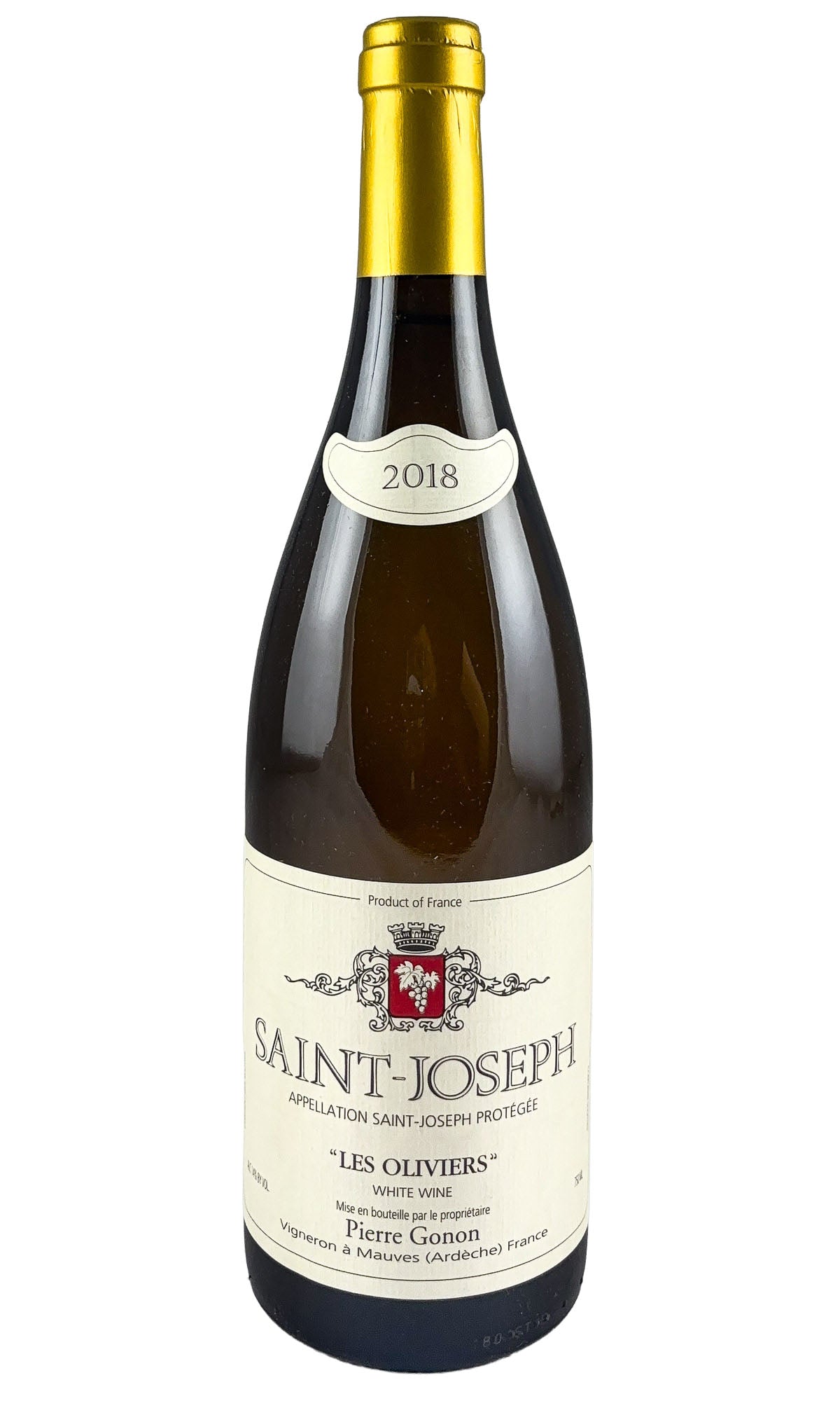 Bottle of Pierre Gonon, Saint-Joseph Blanc Les Oliviers, 2018 - White Wine - Flatiron Wines & Spirits - New York