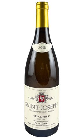 Bottle of Pierre Gonon, Saint-Joseph Blanc Les Oliviers, 2018 - White Wine - Flatiron Wines & Spirits - New York