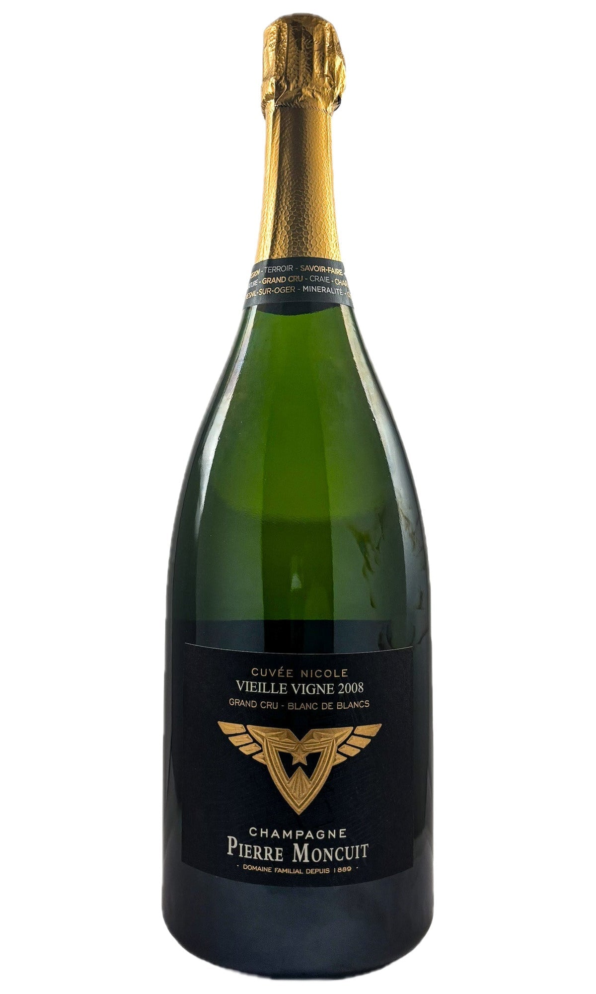 Bottle of Pierre Moncuit, Champagne Cuvee Nicole VV Blanc de Blancs [Les Chetillons] Extra Brut Grand Cru, 2008 (1.5L) - Sparkling Wine - Flatiron Wines & Spirits - New York