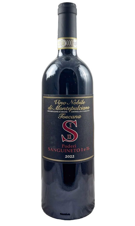 Bottle of Poderi Sanguineto I e II, Vino Nobile di Montepulciano, 2022 - Red Wine - Flatiron Wines & Spirits - New York