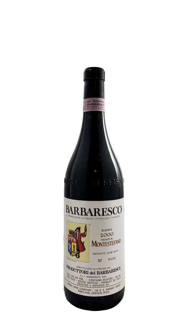 Bottle of Produttori del Barbaresco, Barbaresco Riserva Montestefano, 2000 - Red Wine - Flatiron Wines & Spirits - New York