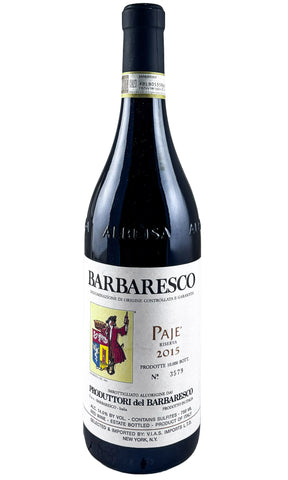 Bottle of Produttori del Barbaresco, Barbaresco Riserva Pajè, 2015 - Red Wine - Flatiron Wines & Spirits - New York