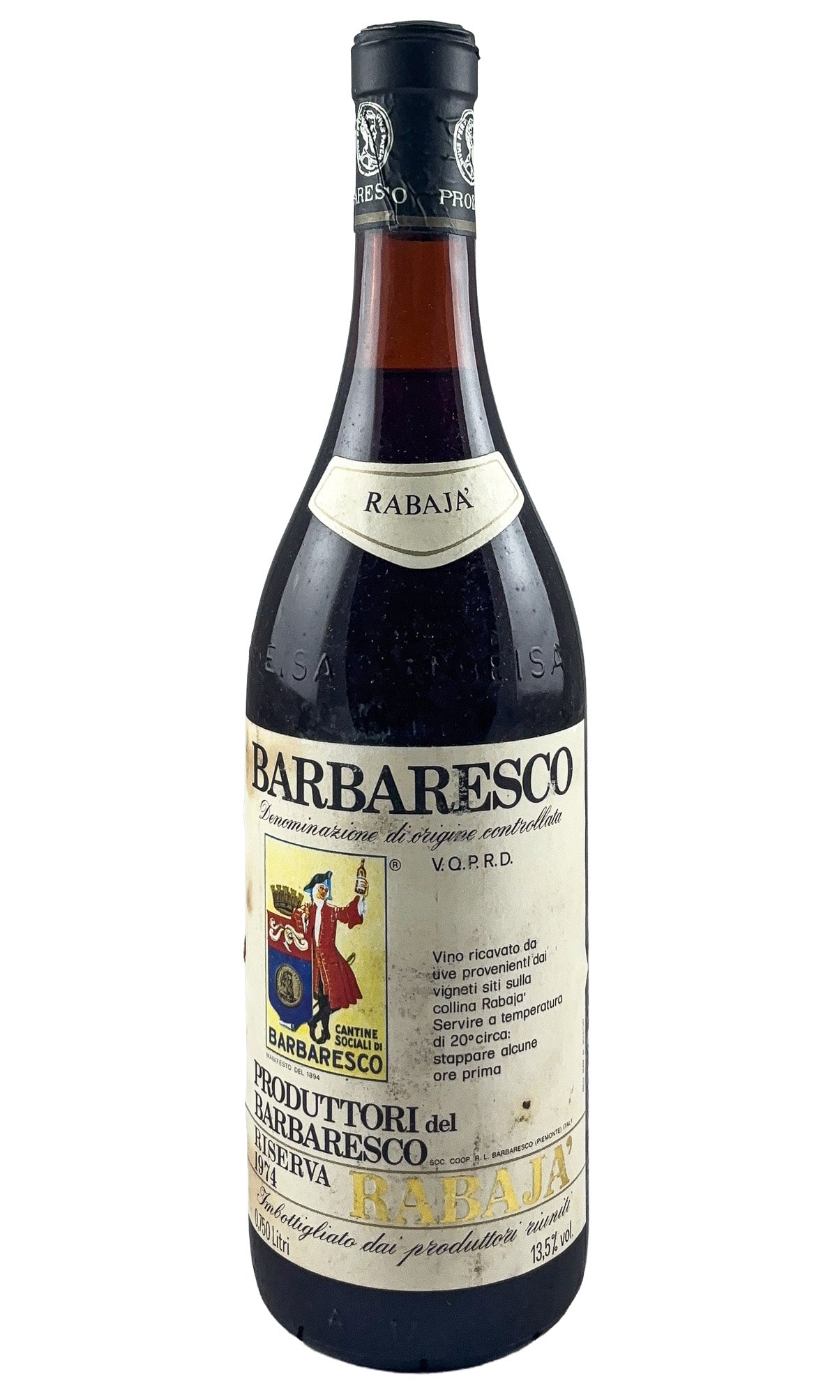 Bottle of Produttori del Barbaresco, Barbaresco Riserva Rabaja, 1974 - Red Wine - Flatiron Wines & Spirits - New York