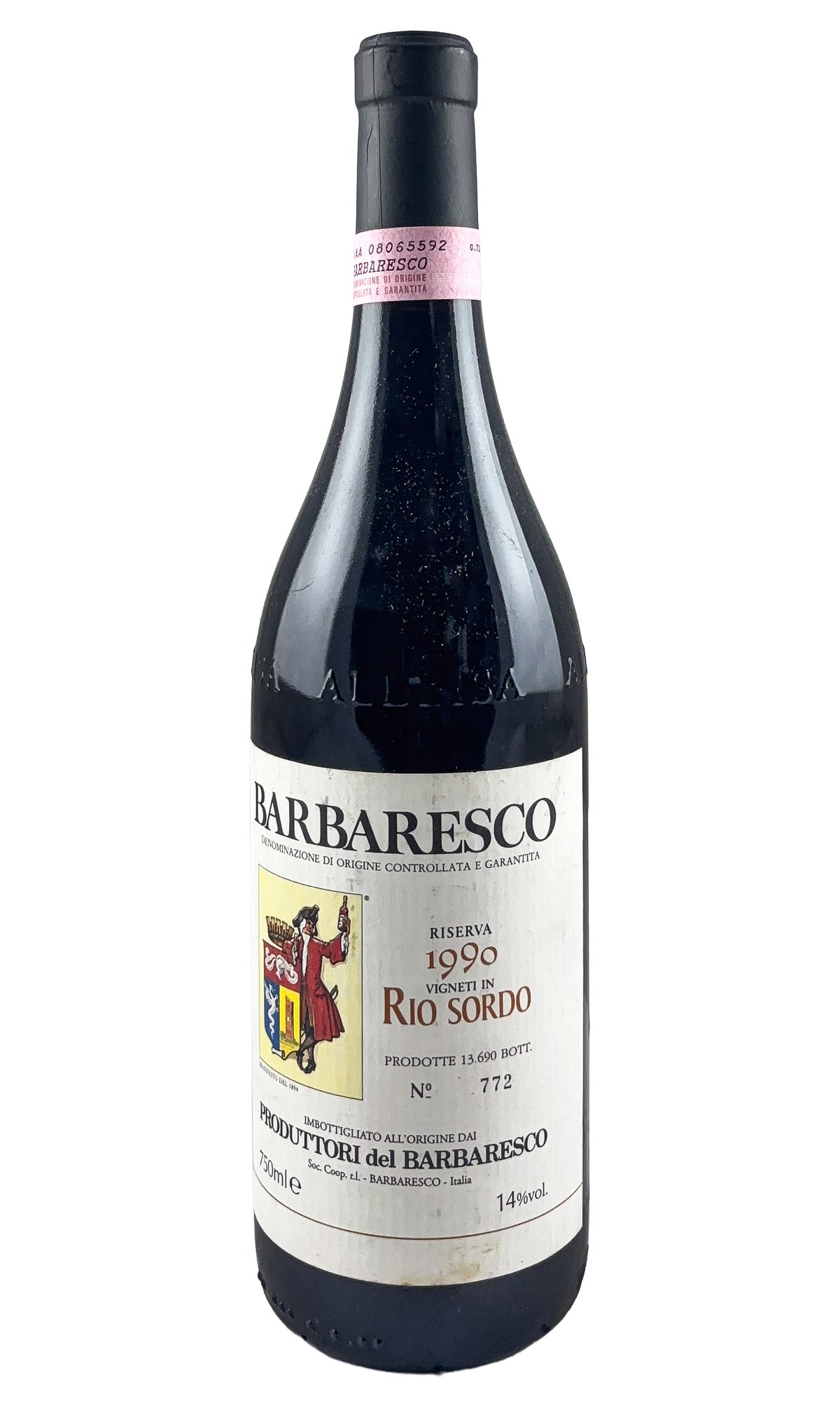 Bottle of Produttori del Barbaresco, Barbaresco Riserva Rio Sordo, 1990 - Red Wine - Flatiron Wines & Spirits - New York