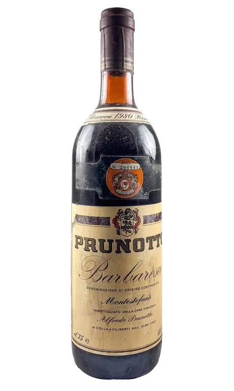 Bottle of Prunotto, Barbaresco Riserva, 1980 - Red Wine - Flatiron Wines & Spirits - New York