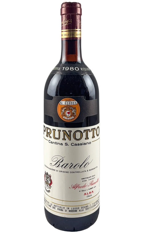 Bottle of Prunotto, Barolo Riserva, 1980 - Red Wine - Flatiron Wines & Spirits - New York