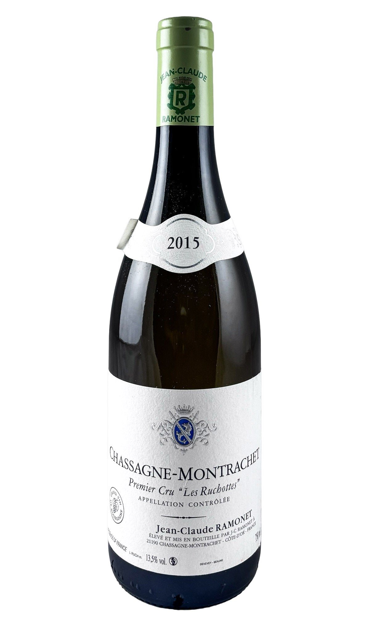Bottle of Ramonet, Chassagne-Montrachet 1er Cru Blanc Les Ruchottes, 2015 - White Wine - Flatiron Wines & Spirits - New York