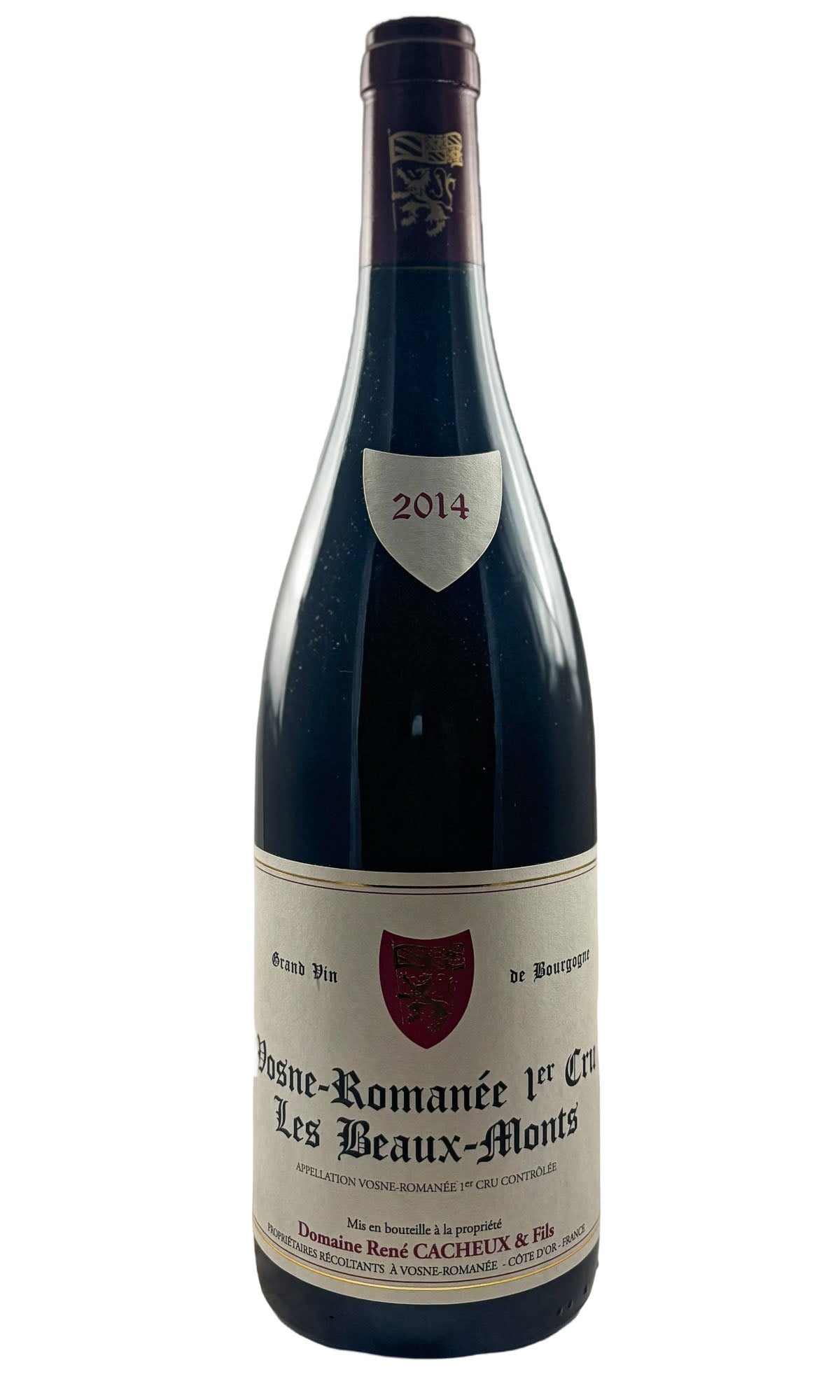 Bottle of Rene Cacheux et Fils, Vosne Romanee Les Beaux Monts, 2014 - Red Wine - Flatiron Wines & Spirits - New York