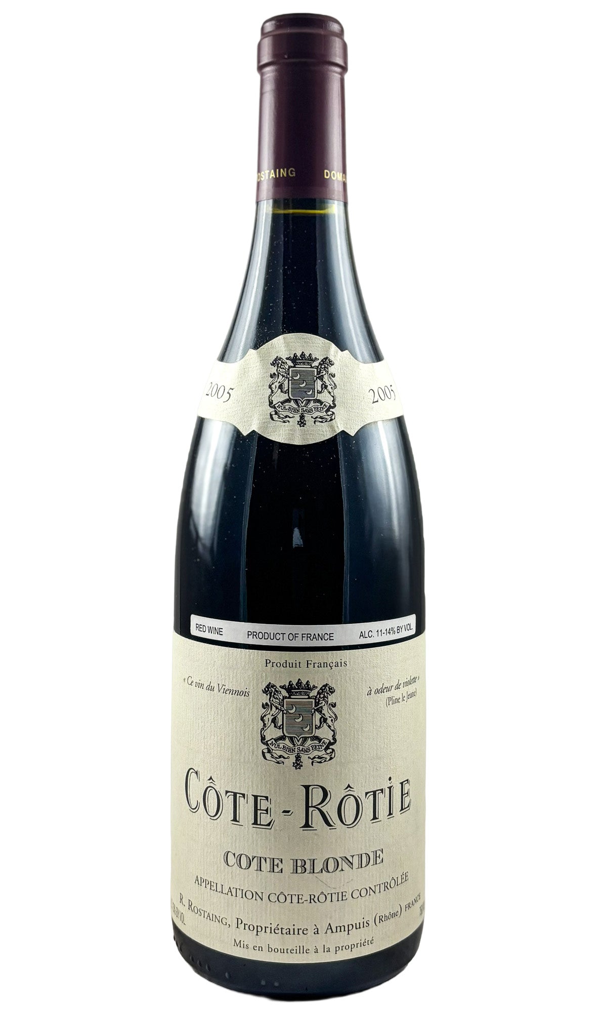 Bottle of Rene Rostaing, Cote-Rotie Cote Blonde, 2005 - Red Wine - Flatiron Wines & Spirits - New York