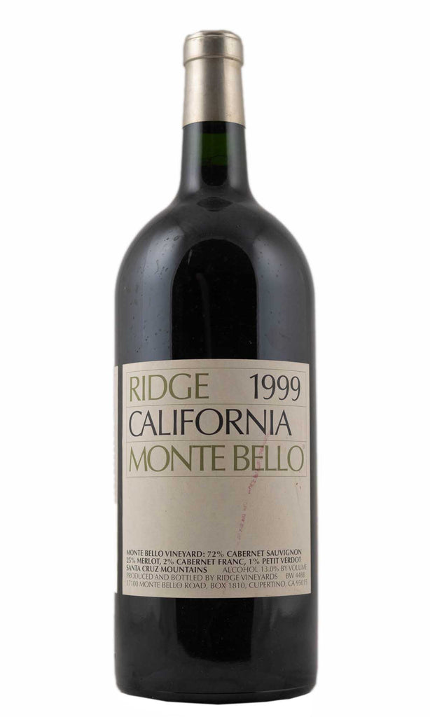 Bottle of Ridge Vineyards, Cabernet Sauvignon Monte Bello Vineyard, 1999 (3L) - Red Wine - Flatiron Wines & Spirits - New York