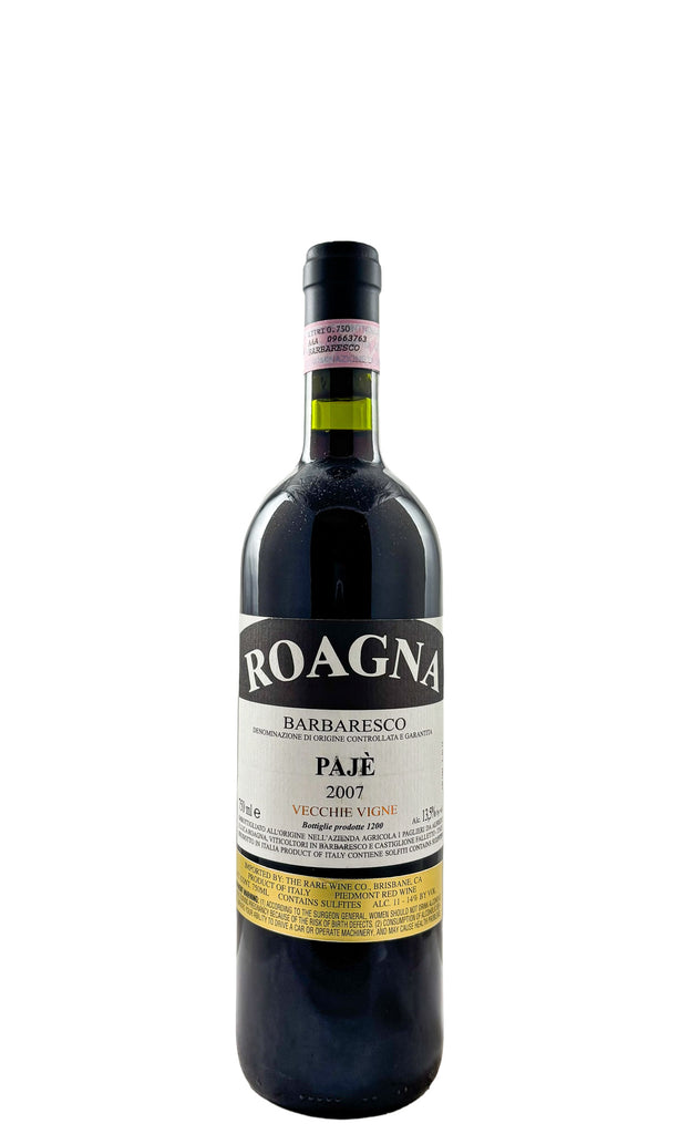 Bottle of Roagna, Barbaresco Paje VV, 2007 - Red Wine - Flatiron Wines & Spirits - New York