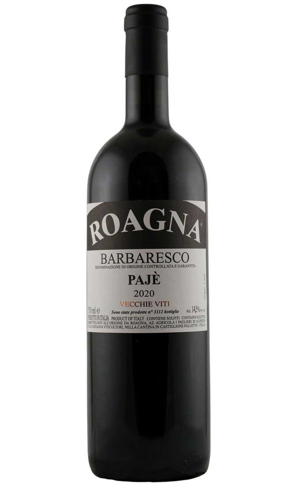 Bottle of Roagna, Barbaresco Paje VV, 2020 - Red Wine - Flatiron Wines & Spirits - New York