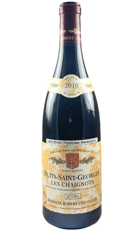 Bottle of Robert Chevillon, Nuits Saint Georges 1er Cru Les Chaignots, 2010 - Red Wine - Flatiron Wines & Spirits - New York
