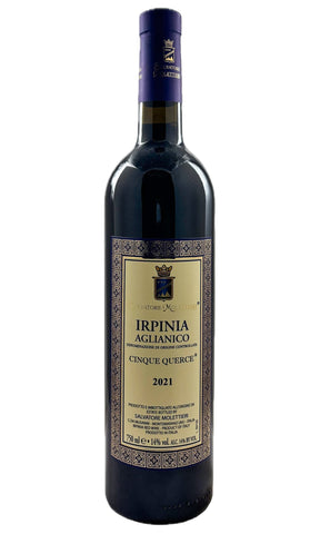 Bottle of Salvatore Molettieri, Irpinia Aglianico 'Cinque Querce', 2021 - Red Wine - Flatiron Wines & Spirits - New York
