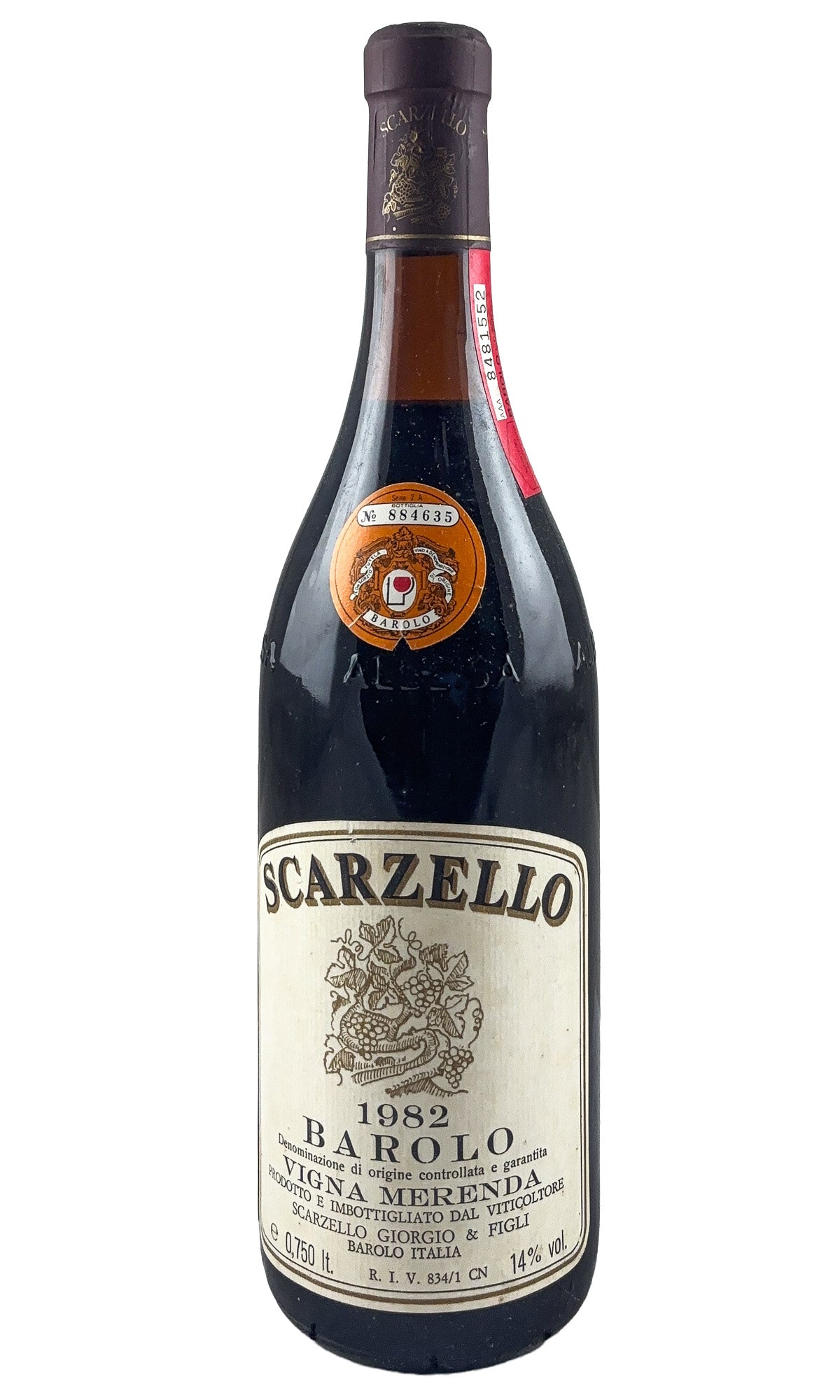 Bottle of Scarzello, Barolo Vigna Merenda, 1982 - Red Wine - Flatiron Wines & Spirits - New York