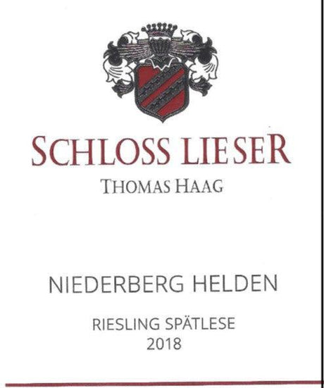 Bottle of Schloss Lieser, Niederberg Helden Riesling Spatlese [Library Release], 2016 (Pre-Arrival, ETA Late Fall 2026) - White Wine - Flatiron Wines & Spirits - New York