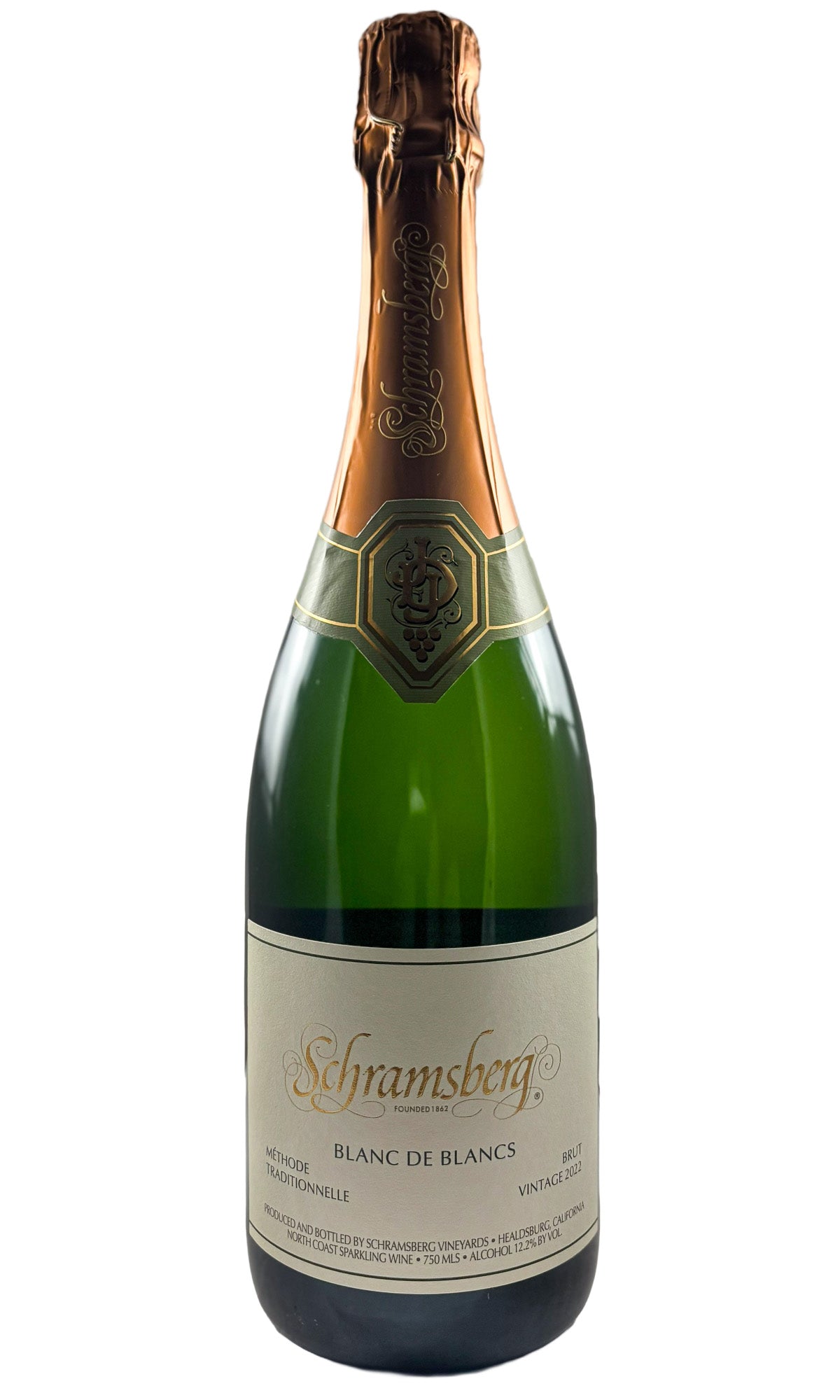 Bottle of Schramsberg Vineyards, Blanc de Blancs North Coast Brut, 2022 - Sparkling Wine - Flatiron Wines & Spirits - New York