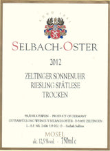 Bottle of Selbach-Oster, Whelen Sonnenuhr Riesling Grosses Gewachs, 2024 (Pre-Arrival, ETA Late Fall 2026) - White Wine - Flatiron Wines & Spirits - New York