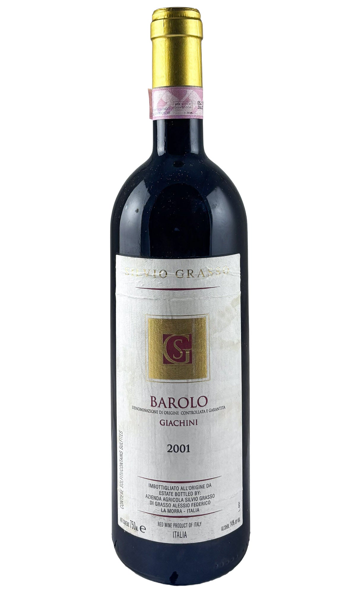 Bottle of Silvio Grasso, Barolo Giachini, 2001 - Red Wine - Flatiron Wines & Spirits - New York