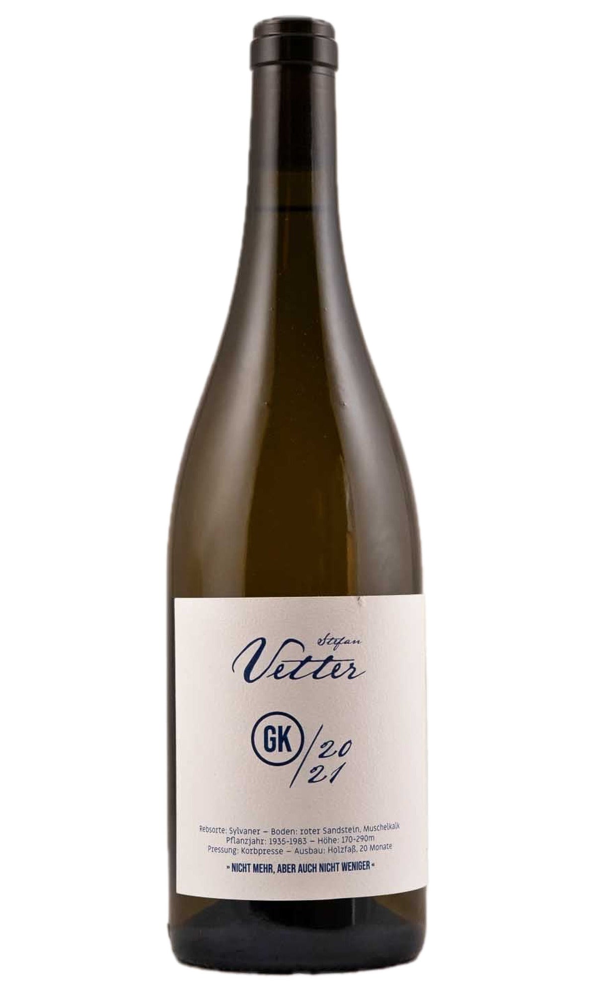 Bottle of Stefan Vetter, Silvaner GK, 2021 - White Wine - Flatiron Wines & Spirits - New York