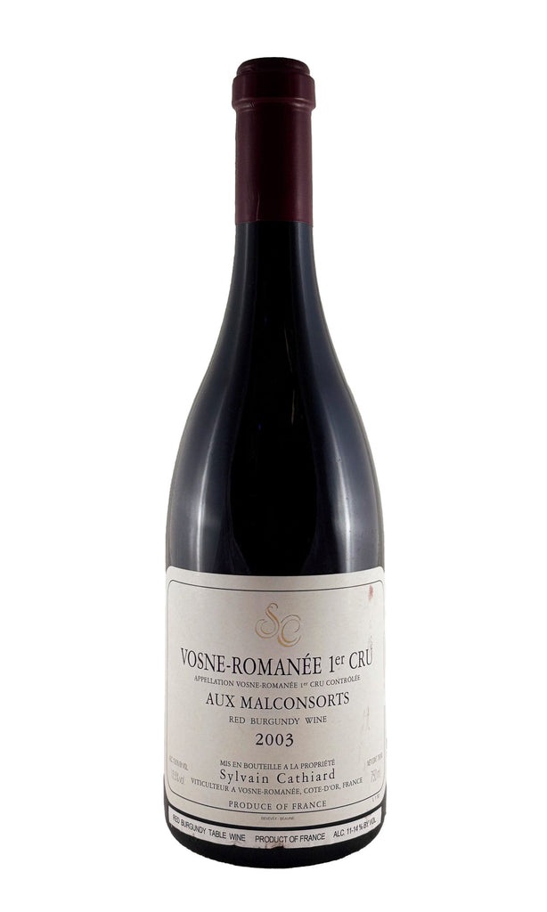 Bottle of Sylvain Cathiard, Vosne Romanee 1er Cru Aux Malconsorts, 2003 - Red Wine - Flatiron Wines & Spirits - New York