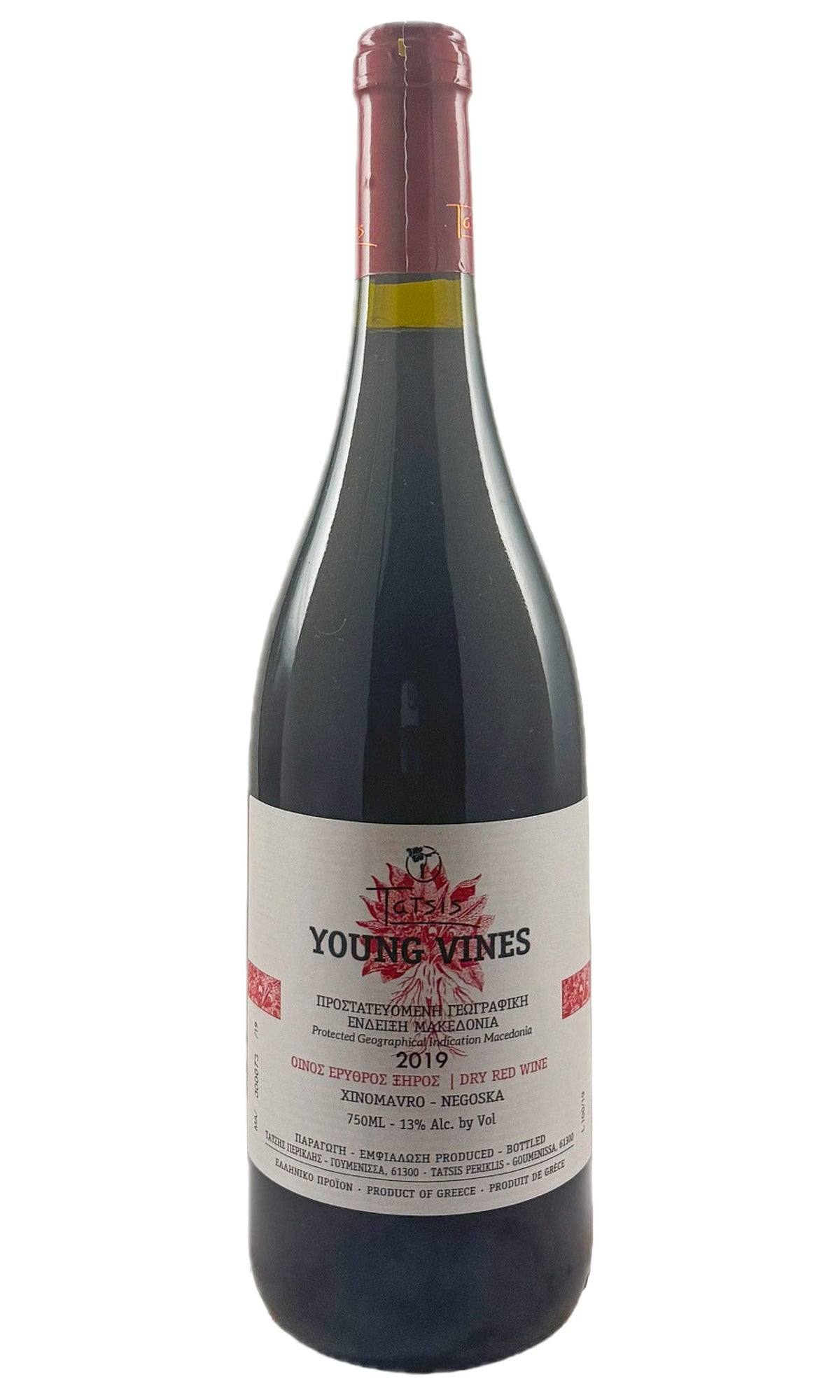 Bottle of Tatsis, Xinomavro-Negoska Young Vines, 2019 - Red Wine - Flatiron Wines & Spirits - New York