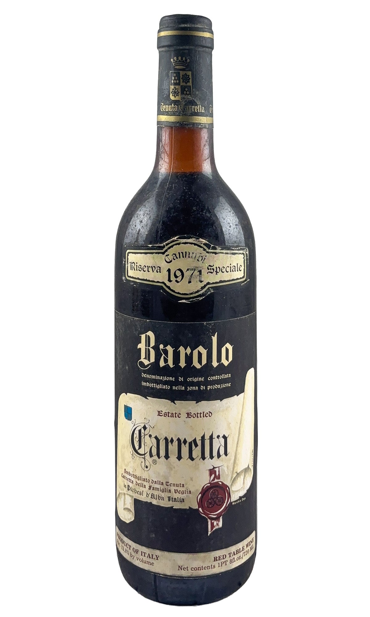 Bottle of Tenuta Carretta, Barolo Cerretta Cannubi Riserva Speciale, 1971 - Red Wine - Flatiron Wines & Spirits - New York