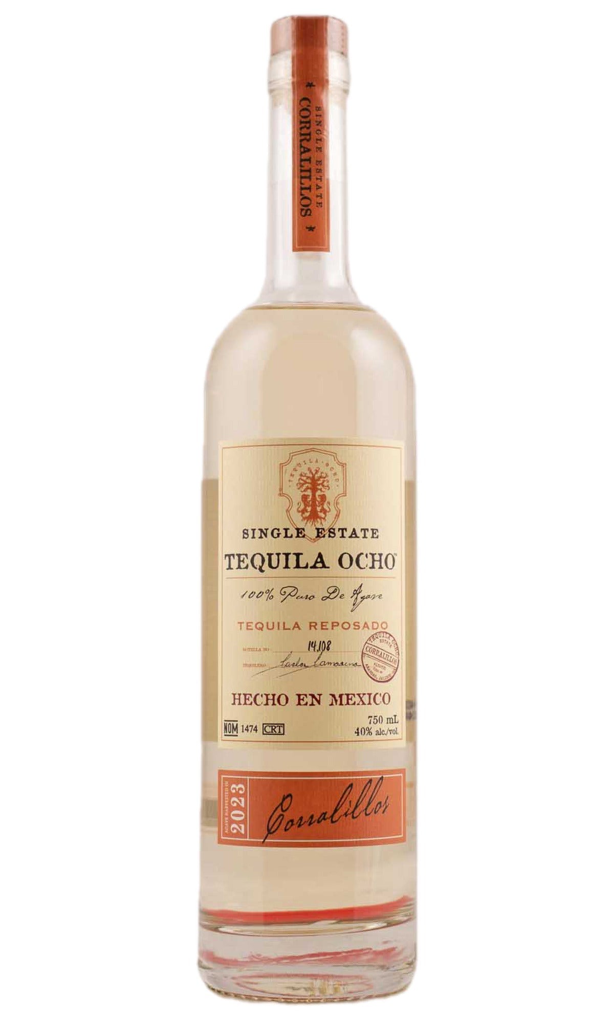 Bottle of Tequila Ocho, Single Estate Reposado Tequila - Spirit - Flatiron Wines & Spirits - New York
