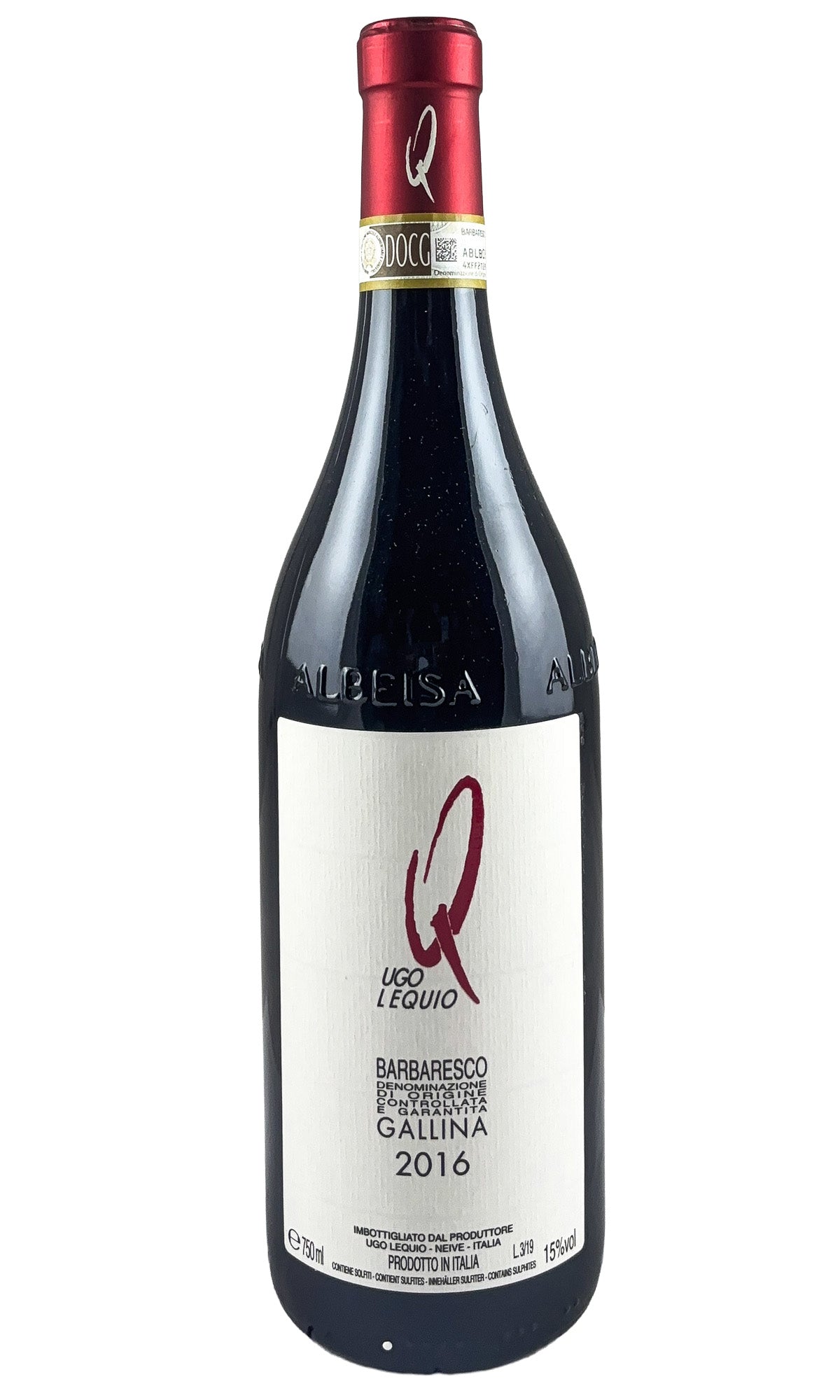 Bottle of Ugo Lequio, Barbaresco Gallina, 2016 - Red Wine - Flatiron Wines & Spirits - New York