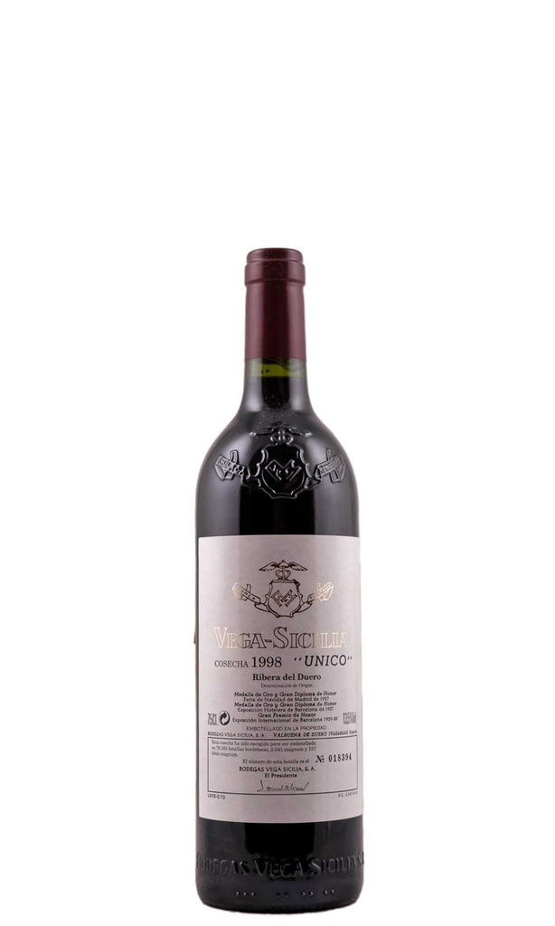 Bottle of Vega Sicilia, Unico Ribera del Duero, 1998 - Red Wine - Flatiron Wines & Spirits - New York