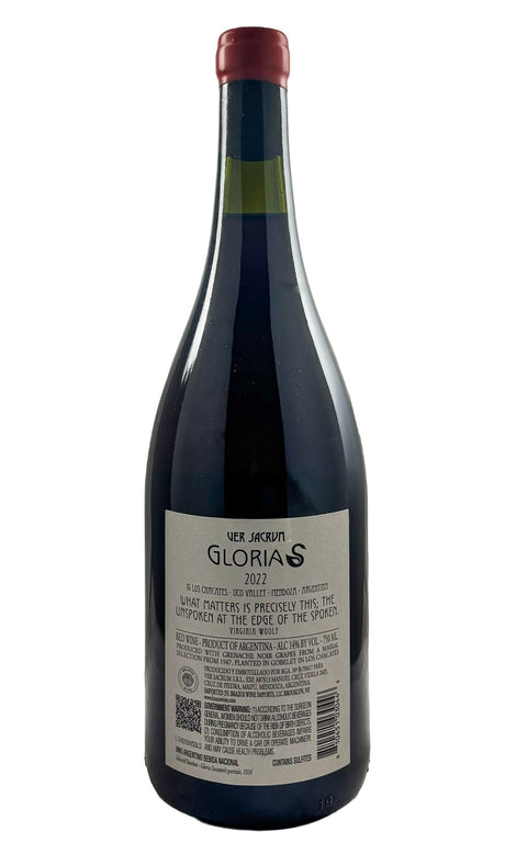Bottle of Ver Sacrum, Garnacha 'Gloria', 2022 - Red Wine - Flatiron Wines & Spirits - New York