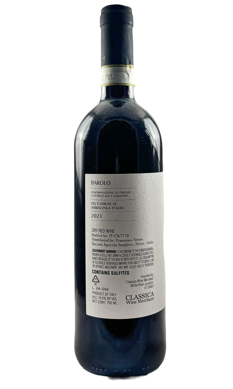 Bottle of Versio Francesco, Barolo Del Comune Di Serralunga D'Alba, 2021 - Red Wine - Flatiron Wines & Spirits - New York