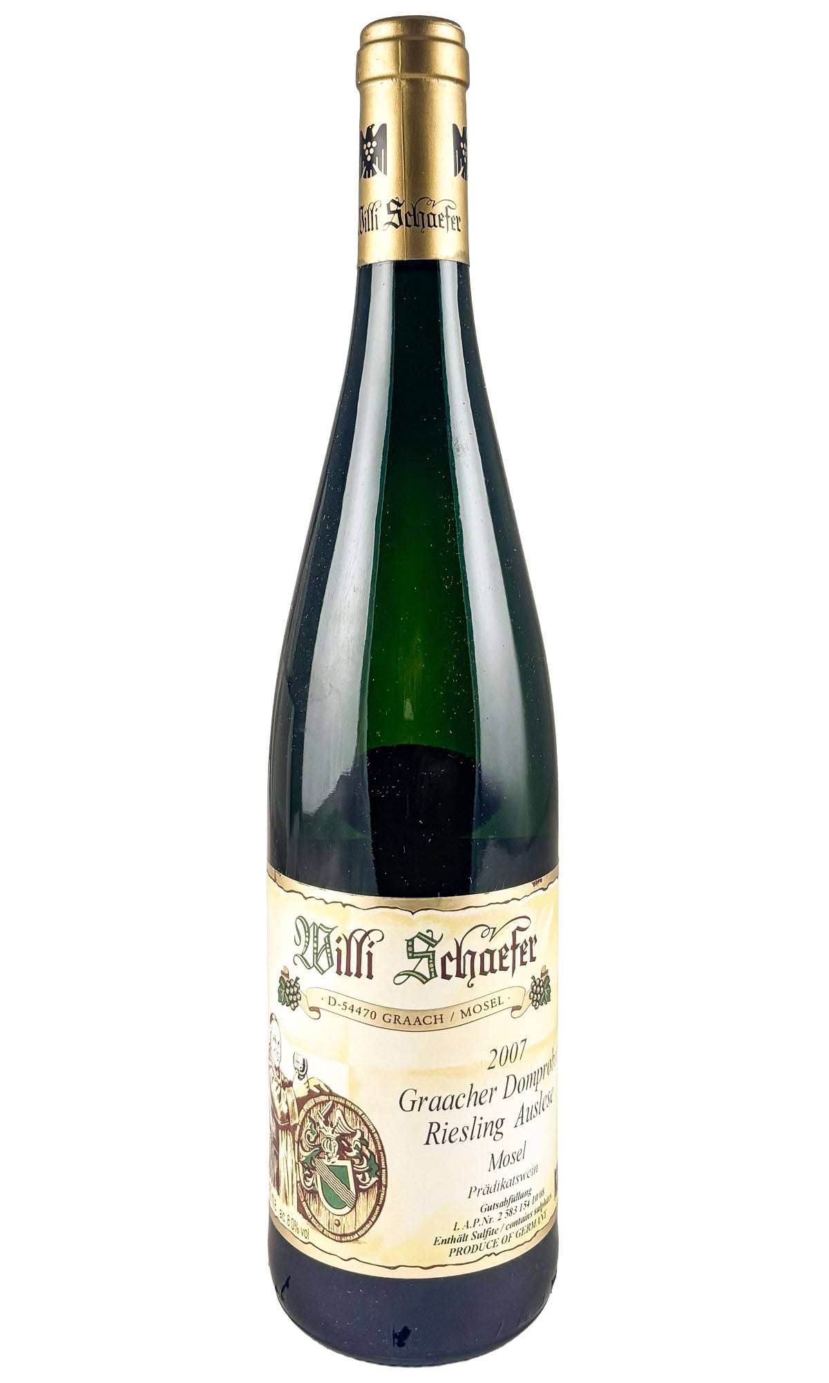 Bottle of Willi Schaefer, Graacher Domprobst Spätlese AP #12, 2007 - White Wine - Flatiron Wines & Spirits - New York