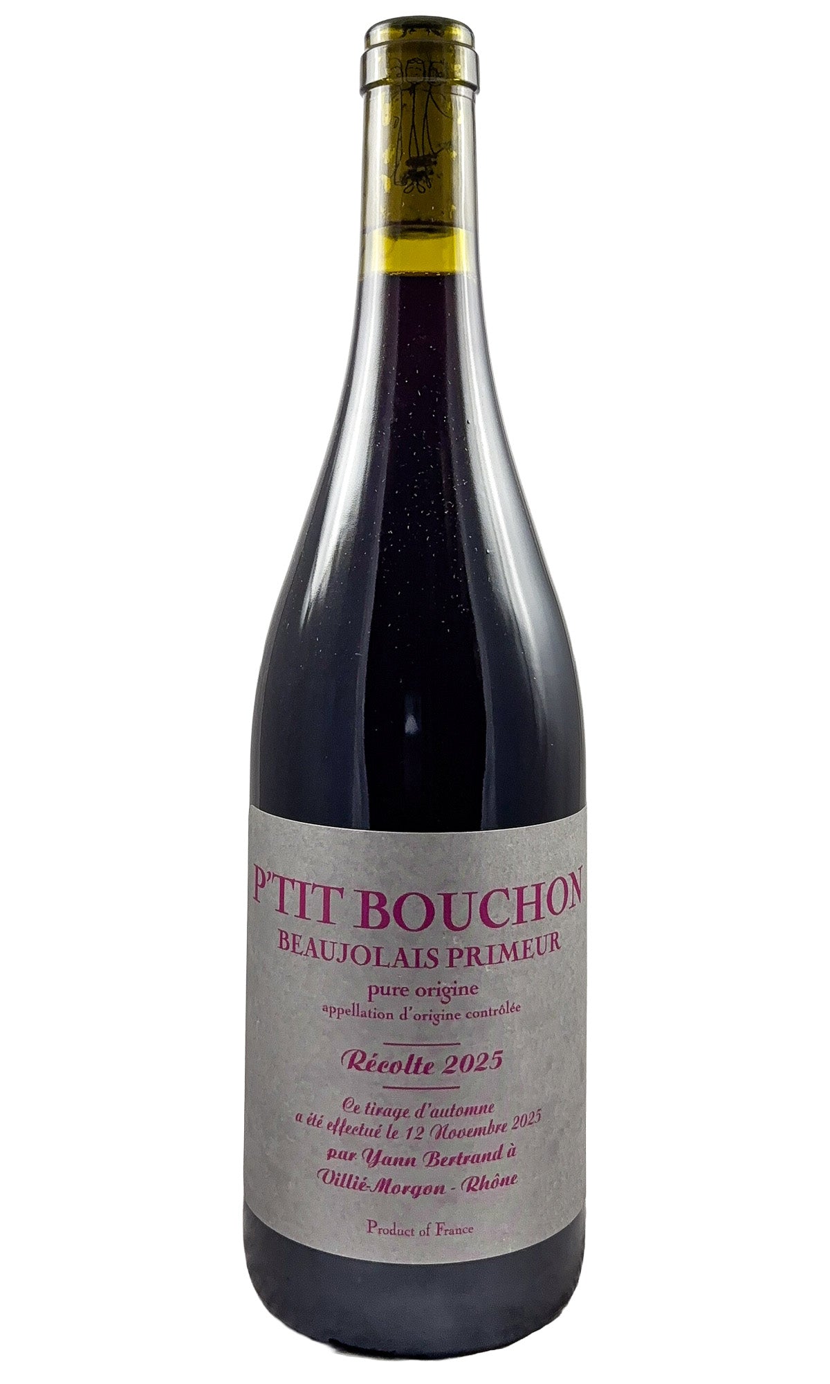 Bottle of Yann Bertrand, Beaujolais Primeur P'tit Bouchon, 2025 - Red Wine - Flatiron Wines & Spirits - New York