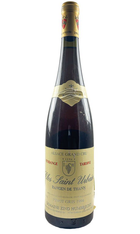 Bottle of Zind-Humbrecht, Pinot Gris Rangen de Thann Clos Saint Urbain Vendange Tardive Alsace Grand Cru, 1994 - White Wine - Flatiron Wines & Spirits - New York