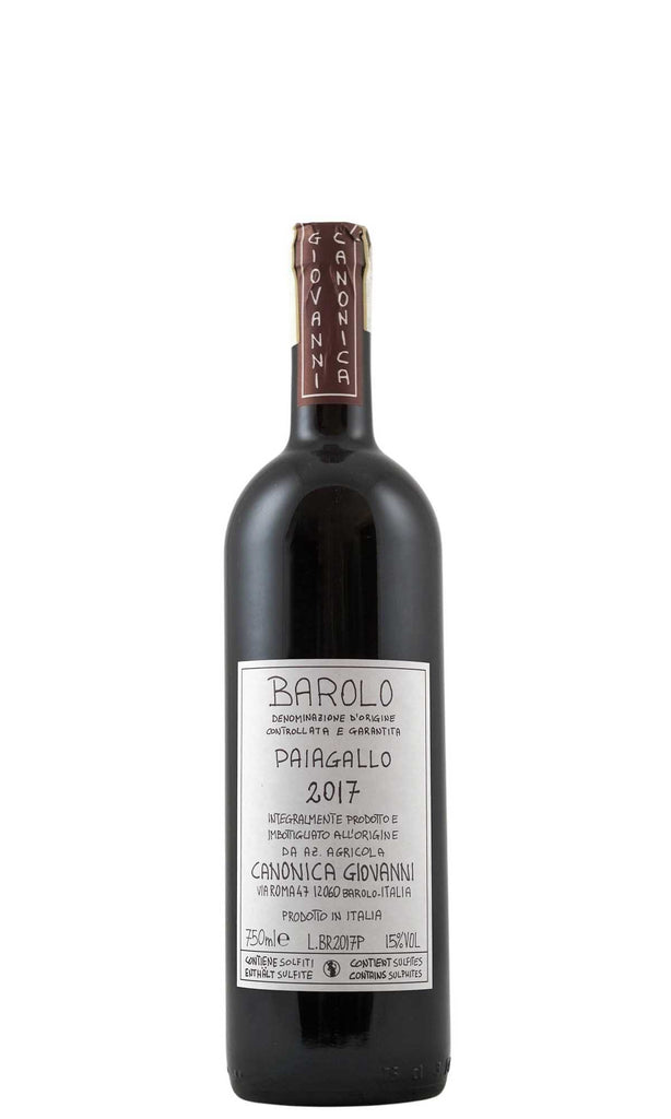 Bottle of Giovanni Canonica, Barolo Paiagallo, 2017 - Flatiron Wines & Spirits - New York