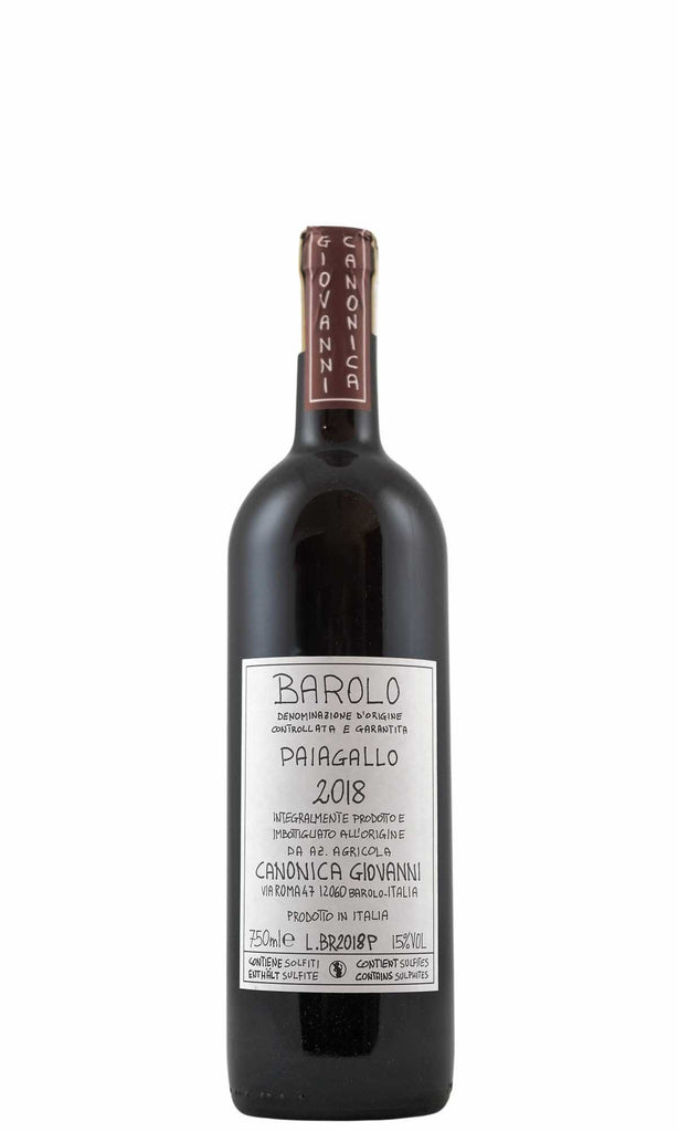 Bottle of Giovanni Canonica, Barolo Paiagallo, 2018 - Flatiron Wines & Spirits - New York