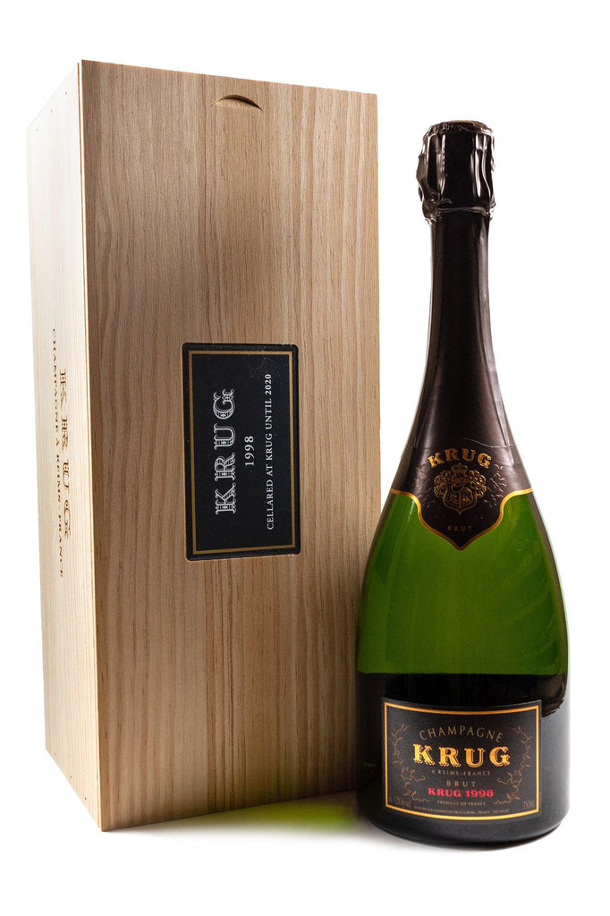 Bottle of Krug, Champagne (Wood Gift), 1998 - Sparkling Wine - Flatiron Wines & Spirits - New York