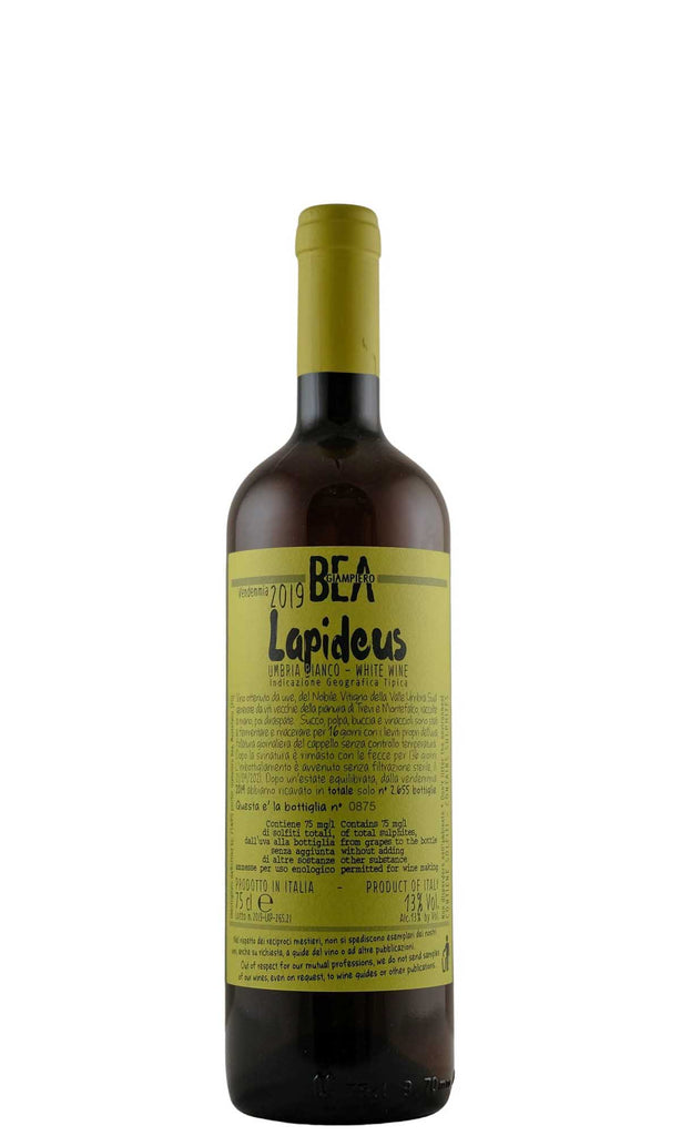 Bottle of Paolo Bea, Umbria Bianco Trebbiano Spoletino “Lapideus”, 2019 - Orange Wine - Flatiron Wines & Spirits - New York