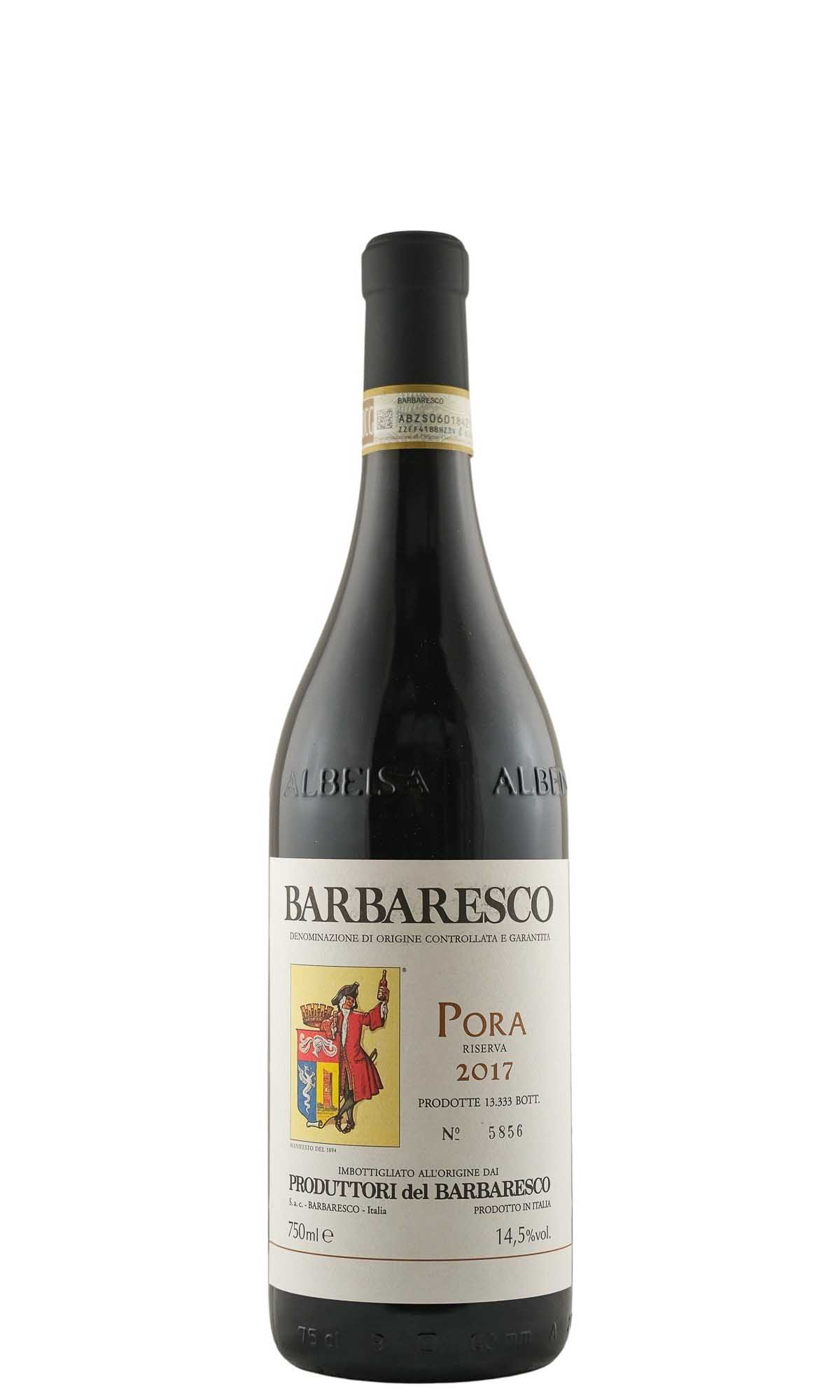 Bottle of Produttori del Barbaresco, Barbaresco Pora, 2017 - Flatiron Wines & Spirits - New York